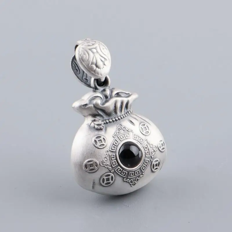 Style 2 3D 999 Серебряная Тыква подвеска из чистого серебра, подвеска на удачу, подвеска на удачу - Окраска металла: Style 2