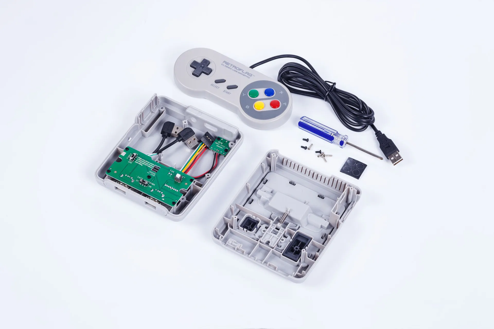 Retroflag SUPERPi чехол Deluxe Edition-J с классическим usb-контроллером-J для Raspberry Pi 3B Plus/3B+/3B/2B