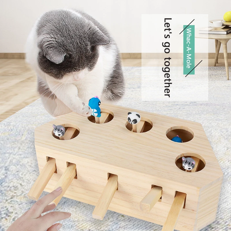 

Cat hunting toy, hamster, cat toy, square magic box, smart funny cat, crazy game, interactive cat fur toy, cat and mouse