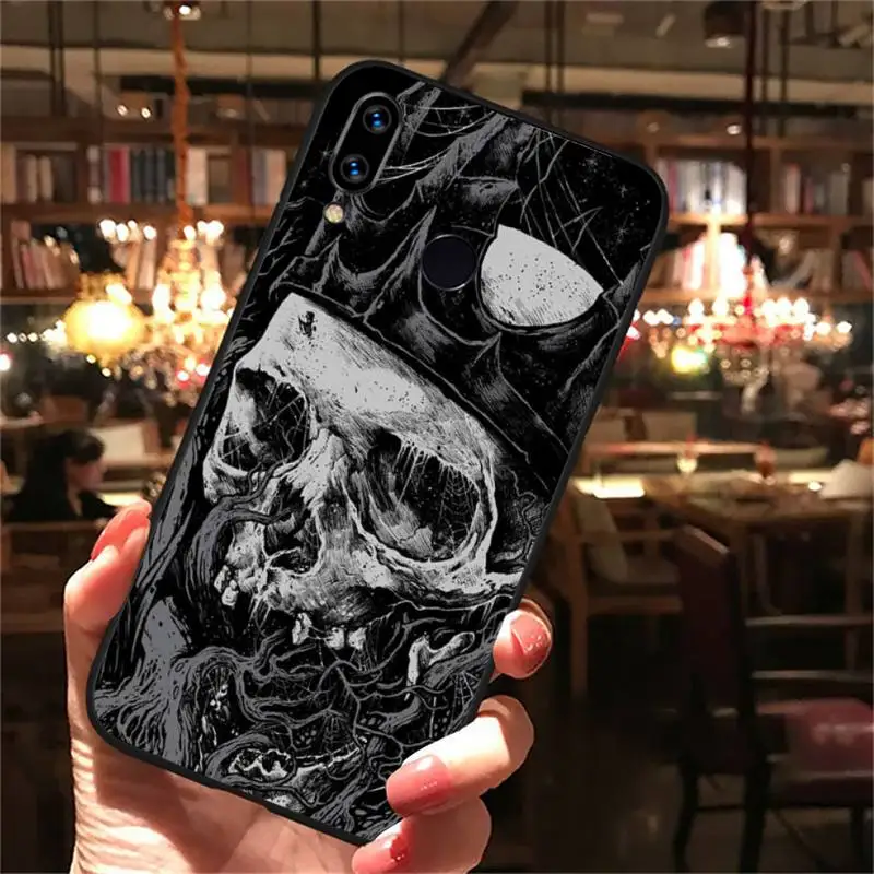 

Skeleton Horror pattern art Phone Case For Xiaomi Redmi note Mi Huawei honor P smart 8 9 10 S T 20 30 40 lite Pro x