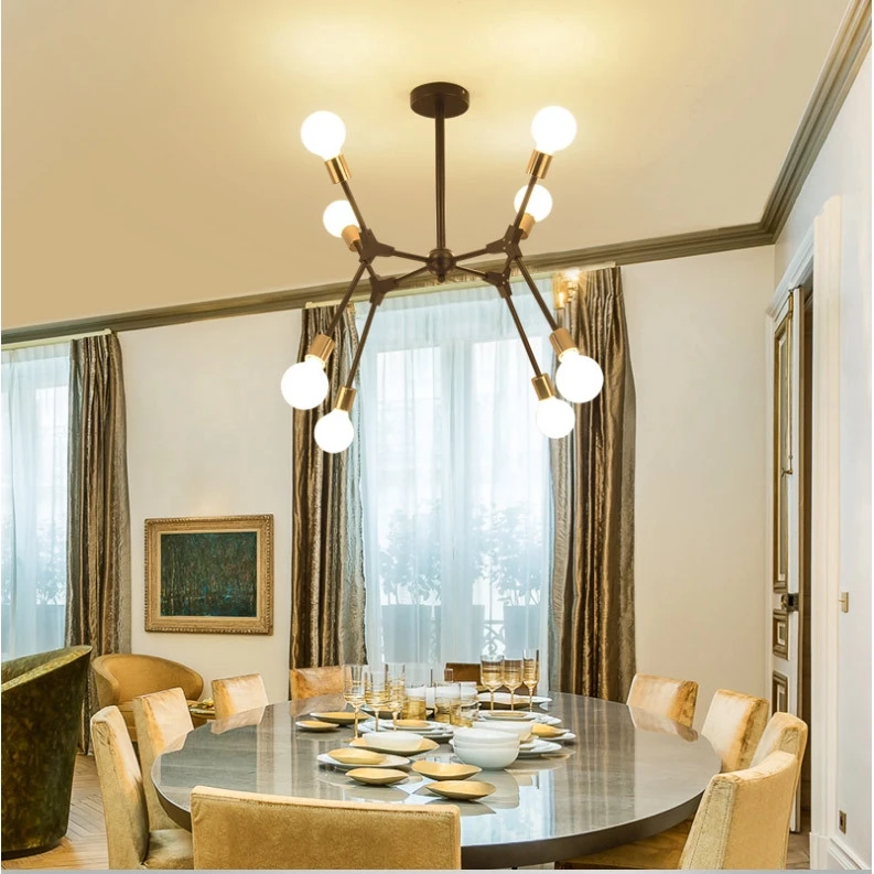 Скандинавская современная люстра Современная креативная железная Подвесная