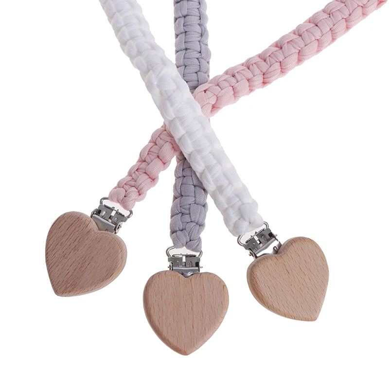 

Unisex Dummy Clips Baby Pacifier Clips Pacifier Anti-Loss Rope Handmade Cotton Braided Vintage Pacifier Chain For Infant