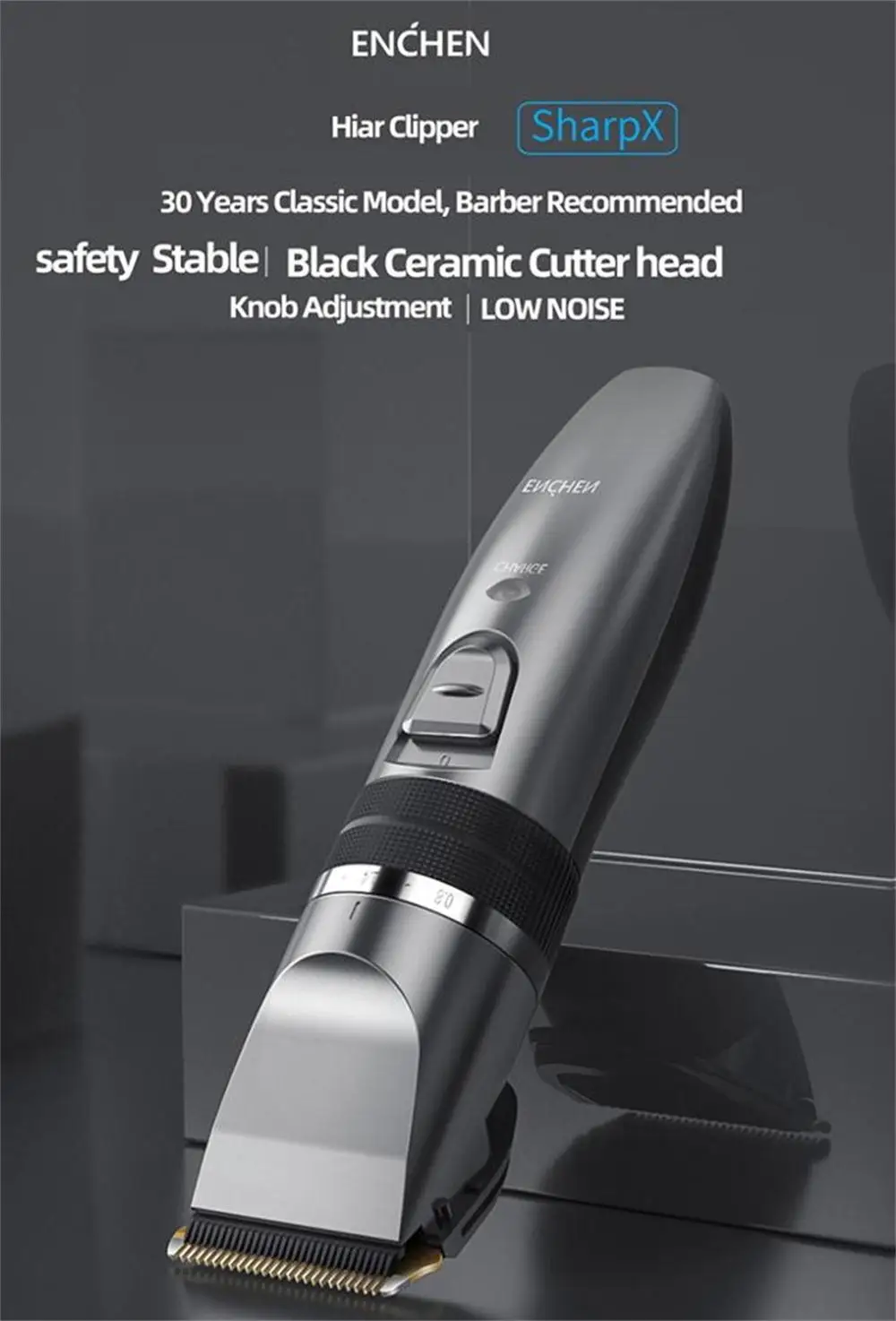 ENCHEN Sharp X профессиональный триммер для стрижки волос USB Перезаряжаемый SharpX