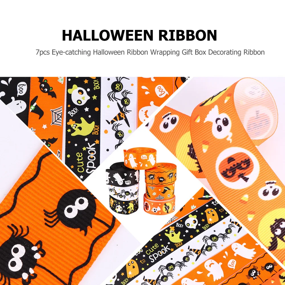 7 шт привлекательная лента для Хэллоуина оберточная украшения подарочной
