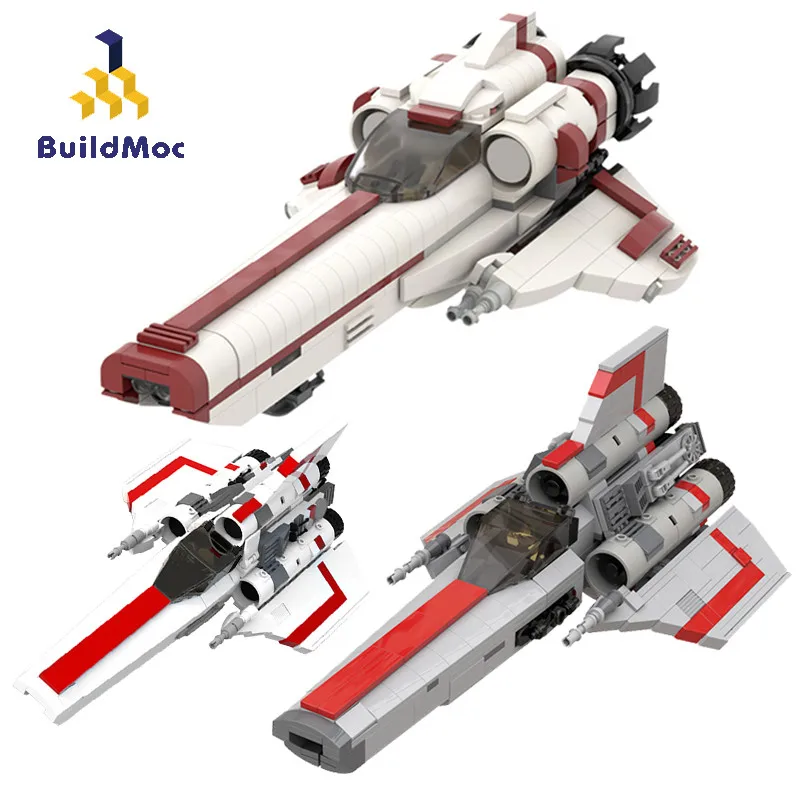 

MOC Battlestaral, колониальные флаконы MKII/MKI, подходит для высокотехнологичной серии космических войн, строительные блоки, развивающие блоки, детск...
