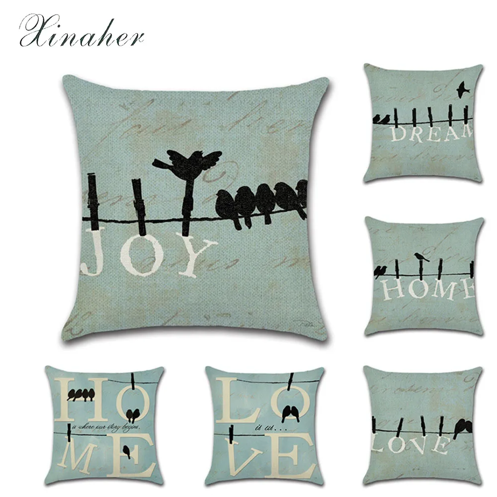 Птица рум тема на полюсе 45*45 см чехол для подушки льняная подушка автомобиля