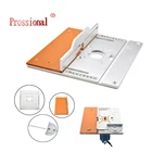 Многофункциональная алюминиевая фрезерная пластина, электрическая откидная доска для фрезерования по дереву с упором, направляющая для сверления