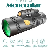monocular 12x50 powerful binoculars high quality zoom great handheld telescope lll night vision hd professional hunting