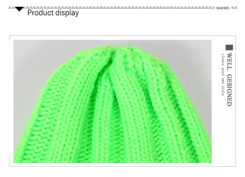 Women Autumn Winter Beanie Cap Female Acrylic Wool Hats With Real Fur Pompon Knit Windproof Outdoor Warm Fluorescent Beanie Hat