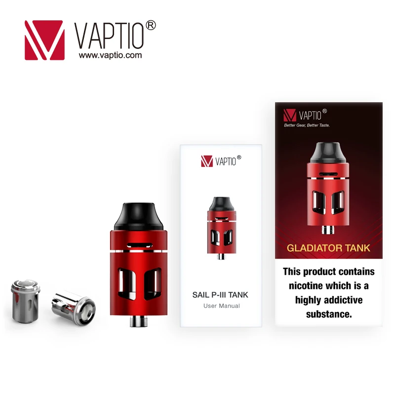 Атомайзер для электронной сигареты Vaptio P3 бак емкостью 2 мл двухъядерный