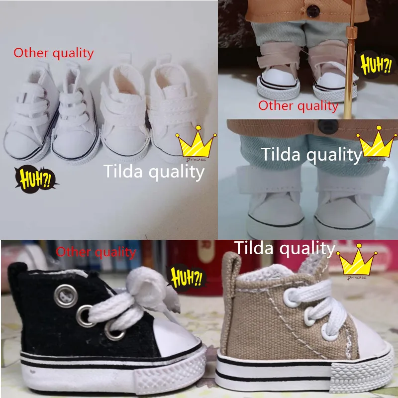 Парусиновая обувь Tilda 5 см 1/6 для шарнирных кукол оригинальная куклы 20 аксессуары