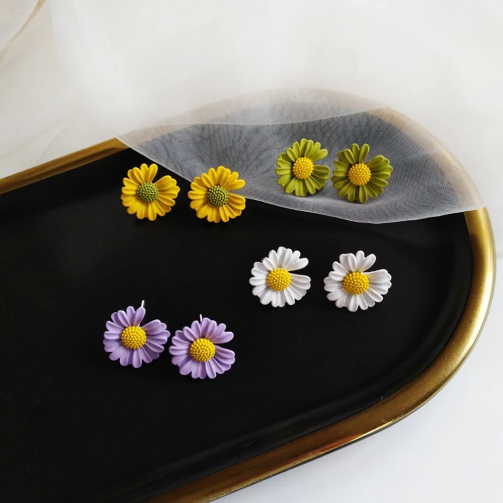 Шамир новые яркие маленькие серьги ромашки ювелирные изделия в качестве подарка