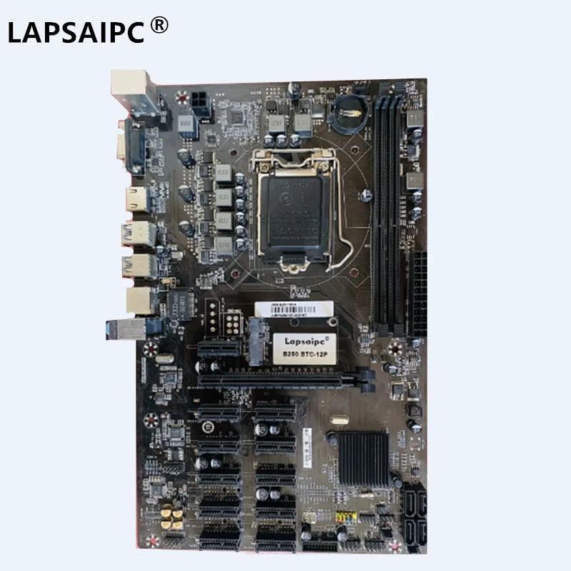 Lapsaipc B250 BTC 12P 12 gpu добыча материнская плата LGA1151 Процессор DDR4|Материнские платы| |