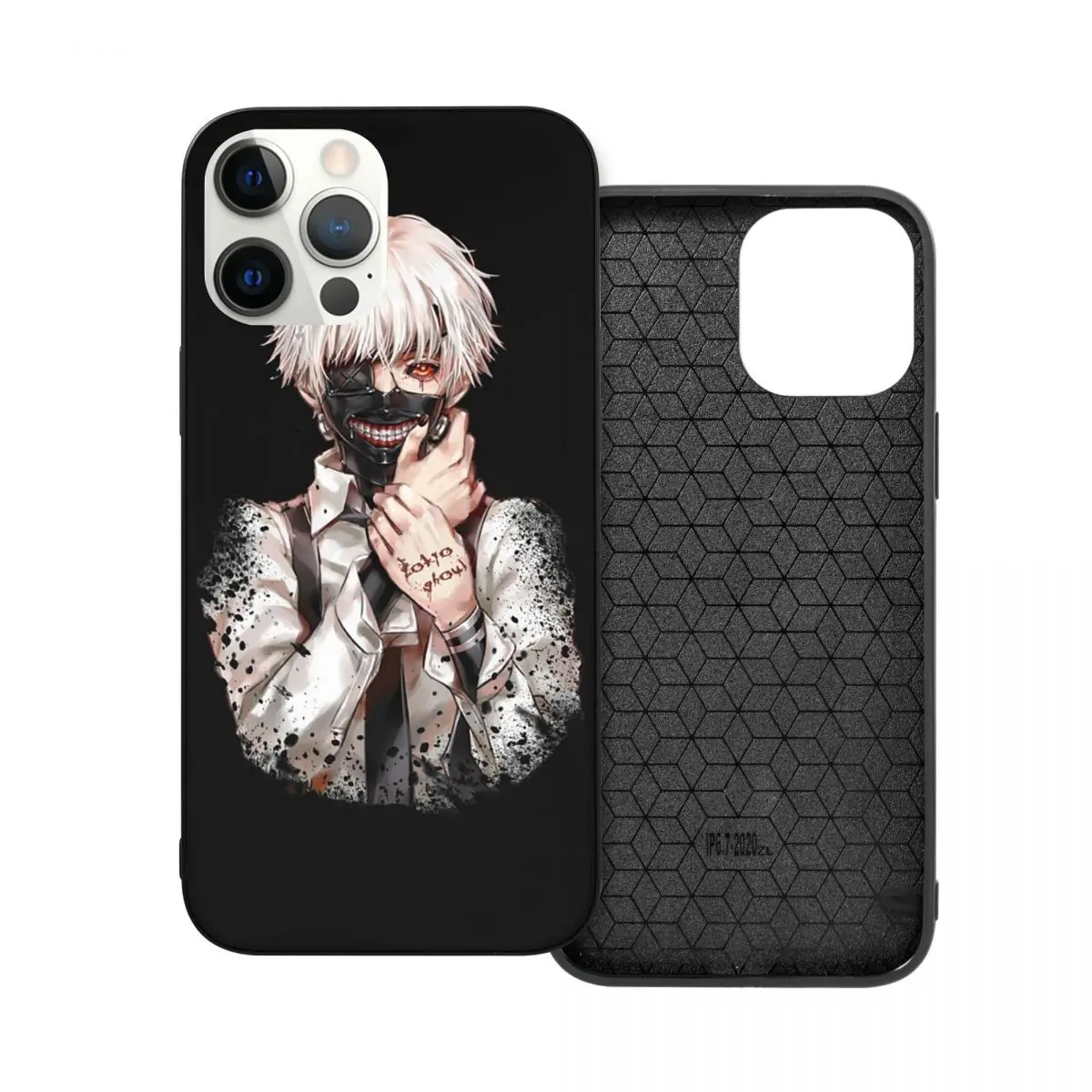 

Tokyo Ghoul PC Glass TPU Phone Bumper for iPhone 13 12 11 Xs Xr X Pro Max Mini 7 8 Se2 Plus 6 6S