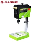 Миниатюрный сверлильный станок ALLSOME MINIQ, 220 В, 680 Вт, Электрический фрезерный станок, сверлильный станок с переменной скоростью, шлифовальный станок для электроинструментов сделай сам BG