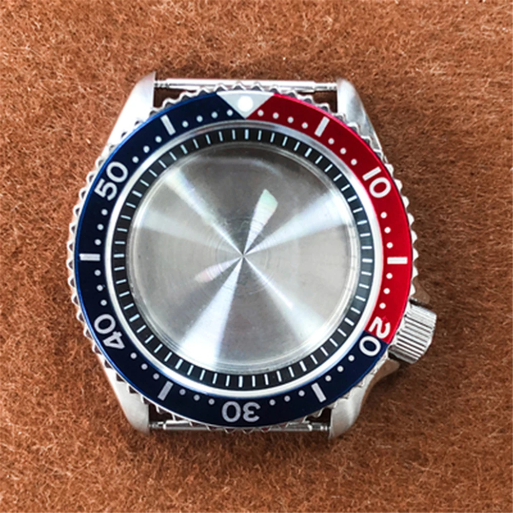 42mm Stainless Steel Watch Case for SKX007 With Sapphire Glass for NH35/NH36 Movement Cover Parts, 3.8 Positions (Ready Stock)