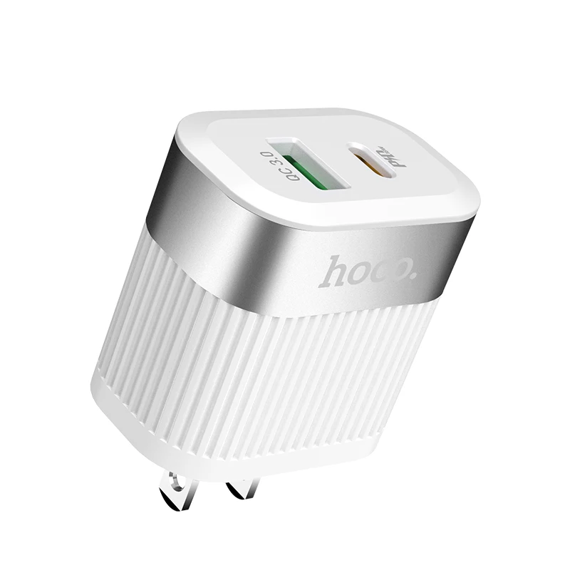 HOCO PD QC3.0 USB быстрое зарядное устройство для телефона 18 Вт Быстрая зарядка 3,0 ЕС США вилка настенный USB зарядное устройство адаптер полное соглашение для iPhone samsung - Тип штекера: США