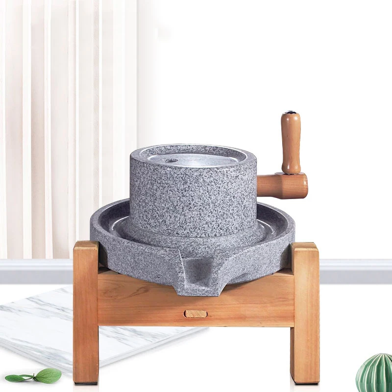 

Family granite stone mil stone grinder stone mill Soy milk hemp Material With old fir shelf Handmade small stone