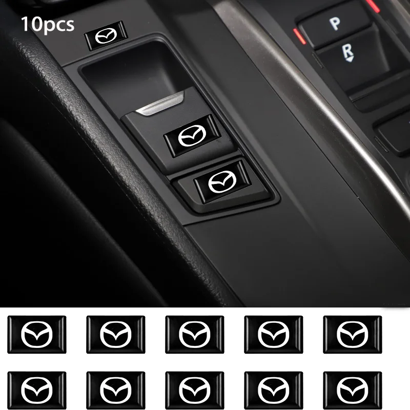 3D эпоксидная Эмблема для стайлинга автомобиля наклейки Mazda 3 блестящие Bk CX 5 4 7 30 8
