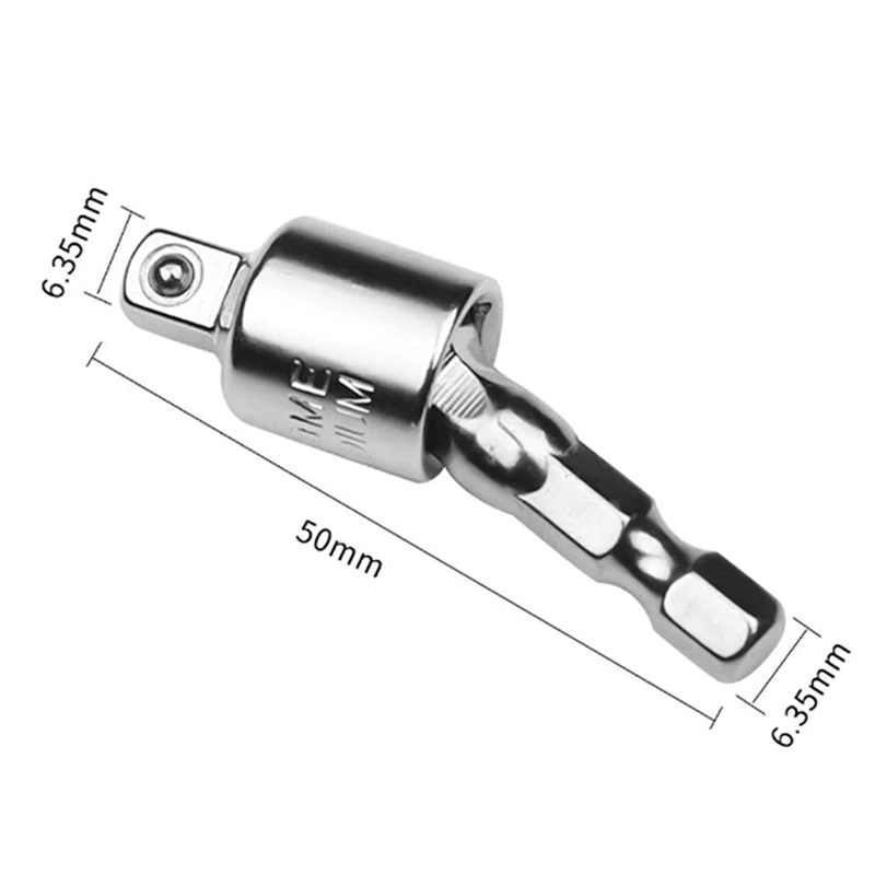 

1/4" 3/8" Stainless Steel Hex Shank Drill Bit Wrench Socket Adapter Drive Ratchet Tool