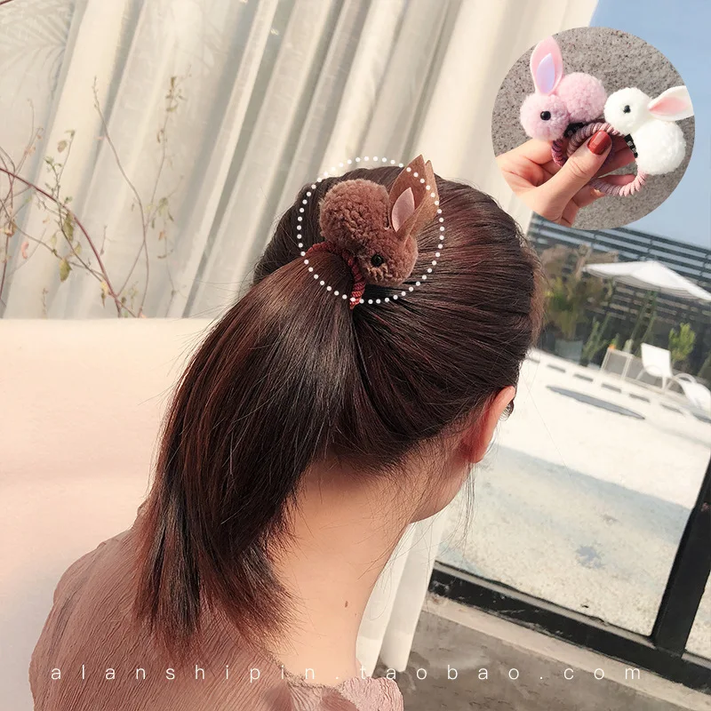Новые Детские эластичные резинки для волос с кроликом девочек фиксации