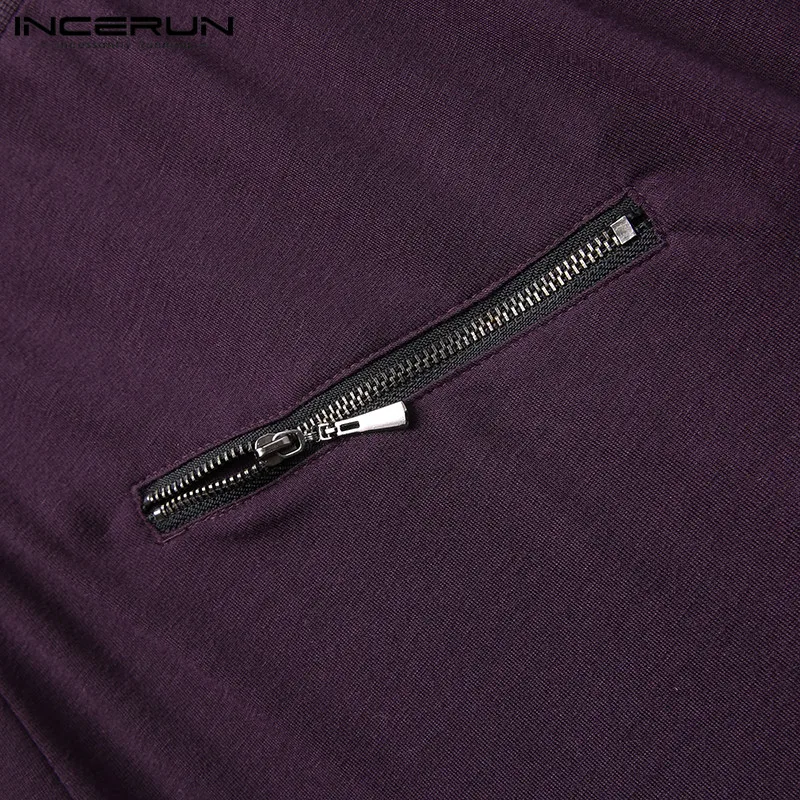 

INCERUN Fashion Mens Jumpsuits Sleeveless Solid Hooded Pockets V Neck Overalls Men Pants Joggers Sexy Streetwear Casual Rompers