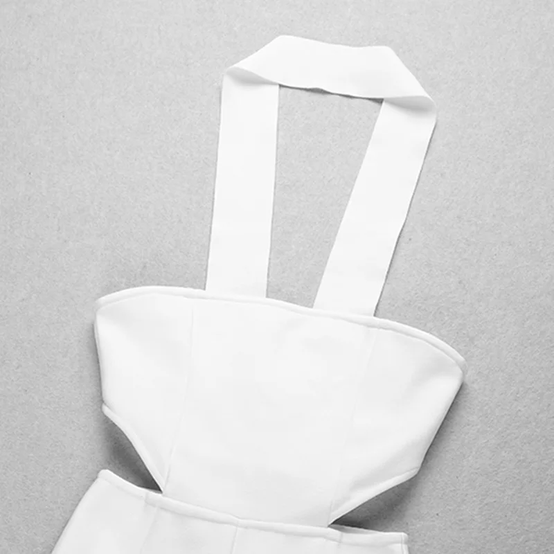 

VC HOT New Trendy Halter Sexy Wasit Hollow Out Design Backless Celebrity Women Bandage Jumpsuit