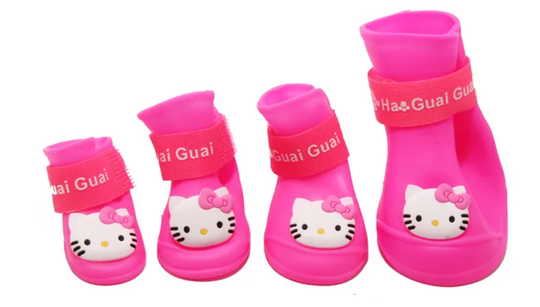 Hello kitty Pet непромокаемые сапоги для собаки для маленьких собак водонепроницаемые сапоги щенок плюшевая обувь
