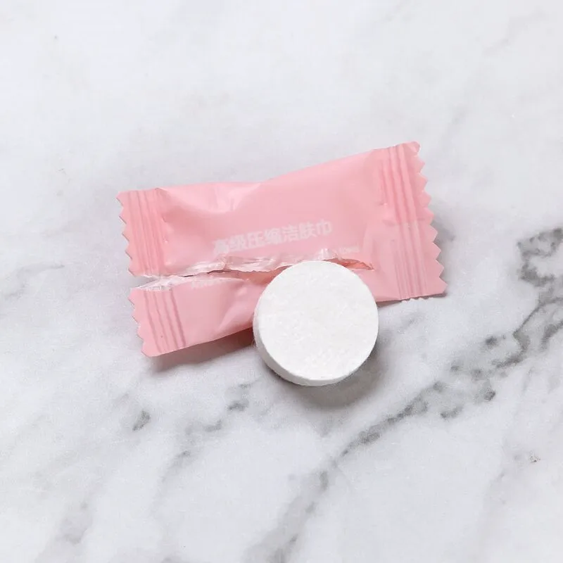 Портативное хлопковое сжатое полотенце для путешествий одноразовое лица