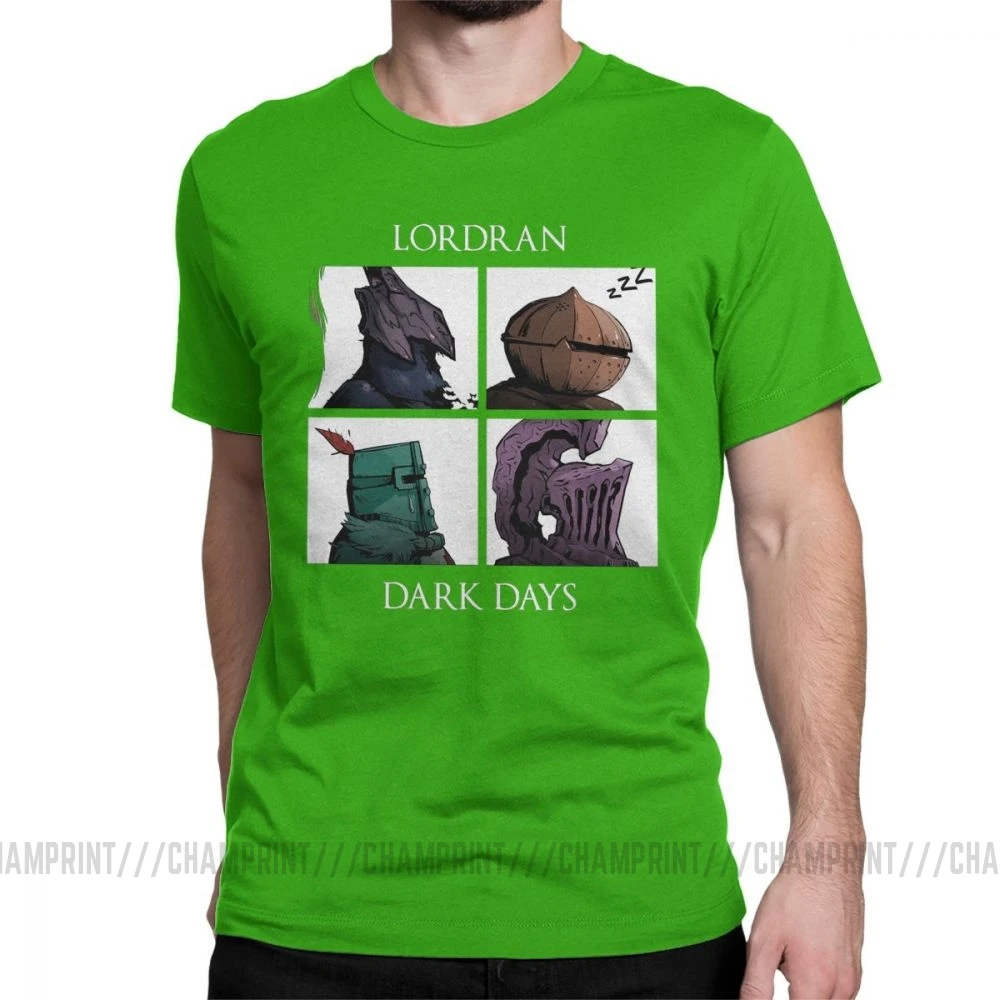 Мужские Dark Souls Praise The Sun футболки игровые, новинка, одежда с круглым вырезом и короткими рукавами футболка из очищенного хлопка футболка с принтом - Цвет: Зеленый