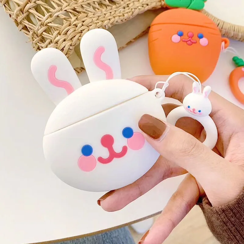 Чехол для AirPods с милым 3D рисунком авокадо, чехол для наушников Apple Airpods 2, силиконовый чехол для наушников Air pods, ремешок для наушников - Цвет: Style 1