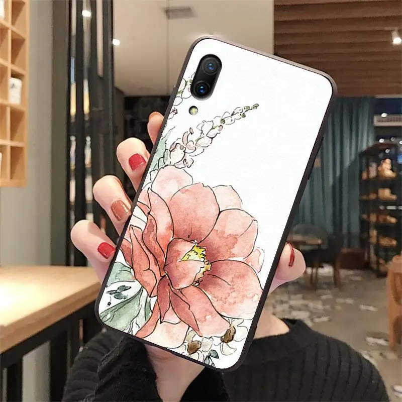 

Colorful ink Painting Flowers Phone Case For VIVO Y31 Y53 Y55 Y66 Y67 Y71 Y75 Vivo Y79 Y81 Y81S Y81I cases Mobile Cover