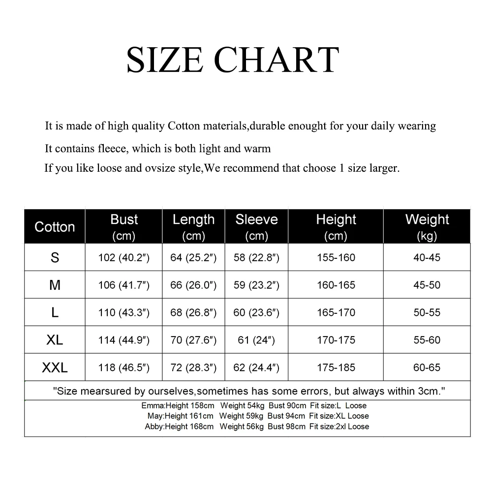 

Women Sweatshirt Hoodie Winter Warm Cotton Fashion Letter Print Long Sleeve Pullover Korean Loose Tops Harajuku Style Tracksuit