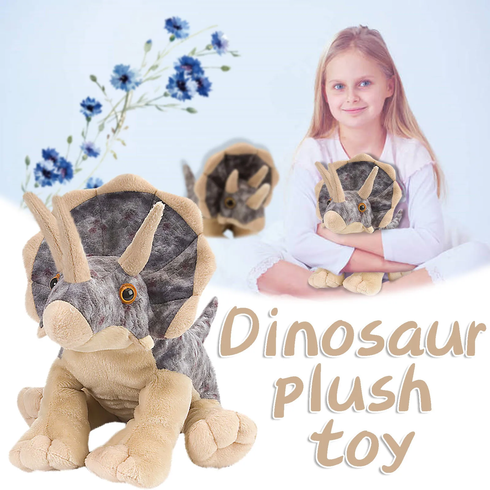 

New Creative Plush Soft Triceratops Stegosaurus Plush Toy Dinosaur Doll Stuffed Toy Kids Dinosaurs Toy Birthday Gifts