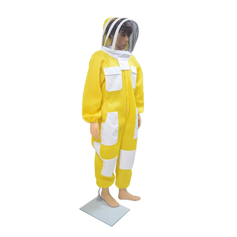 Breathable Professional Beekeeping Anti Bee Suit 3D Air Cotton Fabric Protective Clothing Bee Suit with Removable Hat Ventilated