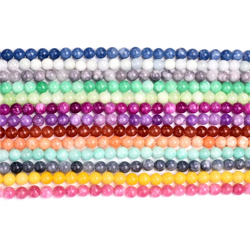 Natural Jasper Persian Cloud Jade Gemstone Beads 13 Color Round Loose 6/8/10MM Pick Size GEM Stone Jewelry Making Bracelet | Украшения и