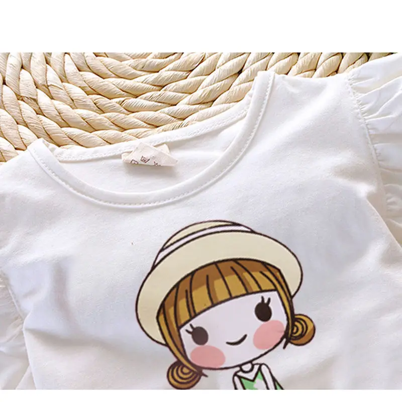 НОВЫЕ комплекты одежды для девочек летние спортивные костюмы детей хлопковые с