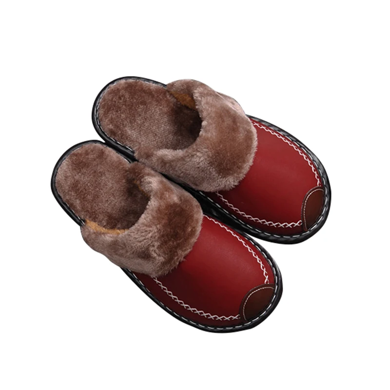 Теплые хлопковые туфли женская зимняя домашняя обувь на толстой подошве