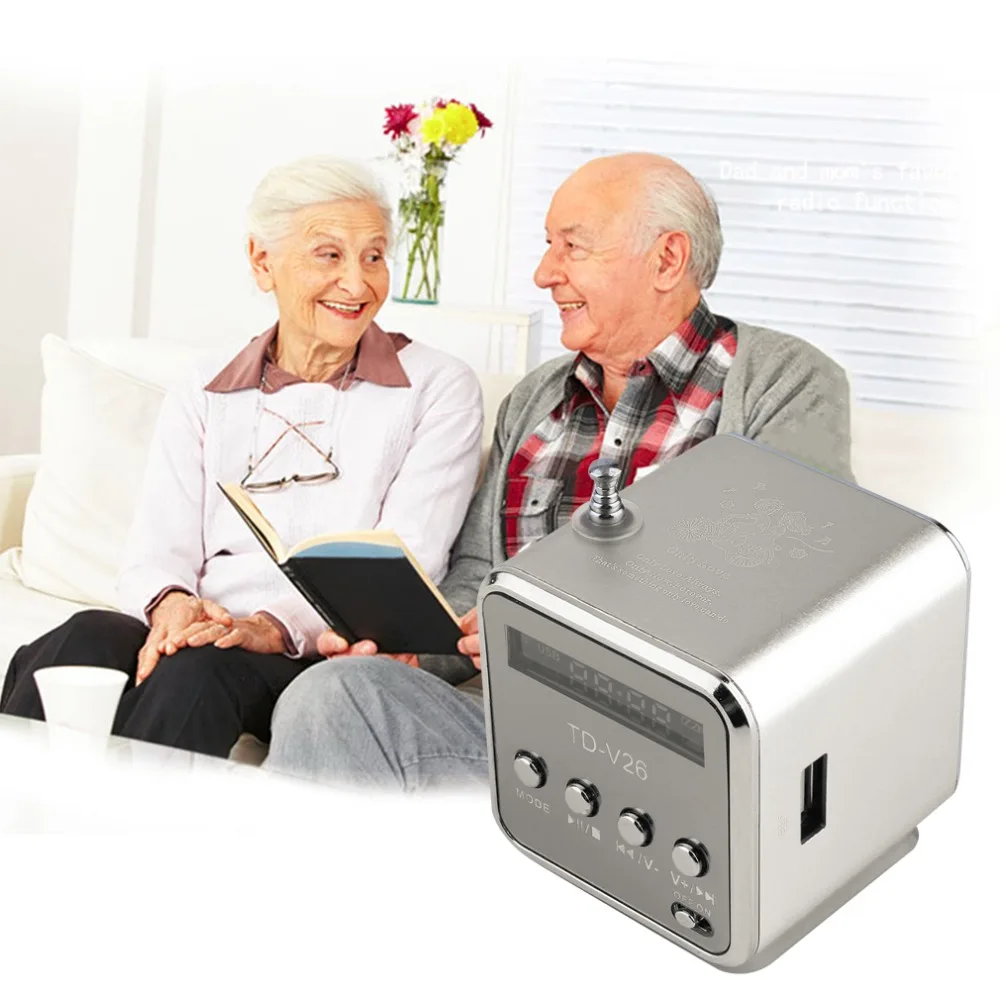 Мини цифровой портативный радио Fm мини Интернет динамик USB SD карта плеер для