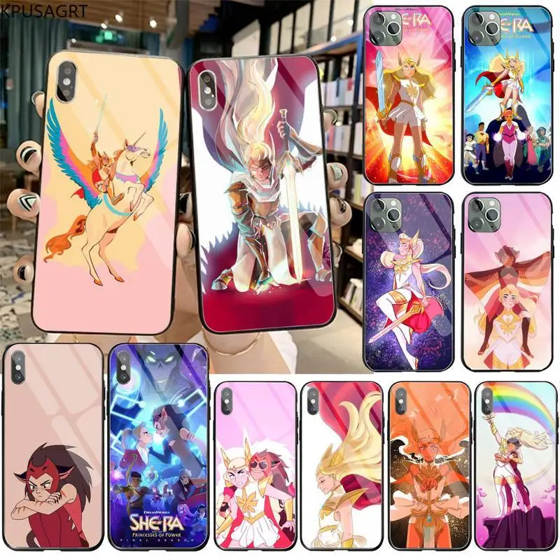 

KPUSAGRT She-Ra and the Princesses of Power Phone Case Tempered Glass For iPhone 11 Pro XR XS MAX 8 X 7 6S 6 Plus SE 2020 case