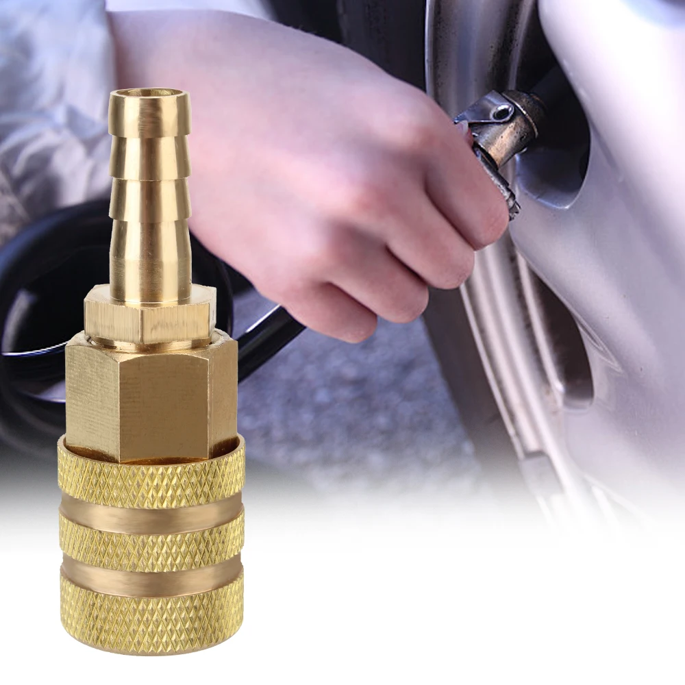 

Motorcycle Tire Inflator Joint Coupler Plug Auto Tyre Quick Connector 8mm 1/4" NPT Brass Pit Dirt Bike Car Accessories Universal