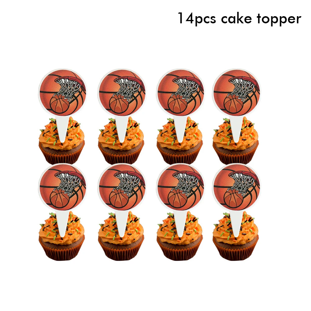 Basketball Party Supplies Disposable Plates Cups Napkins Spoons Forks Knives for Sports Theme Children Birthday Decoration | Дом и сад