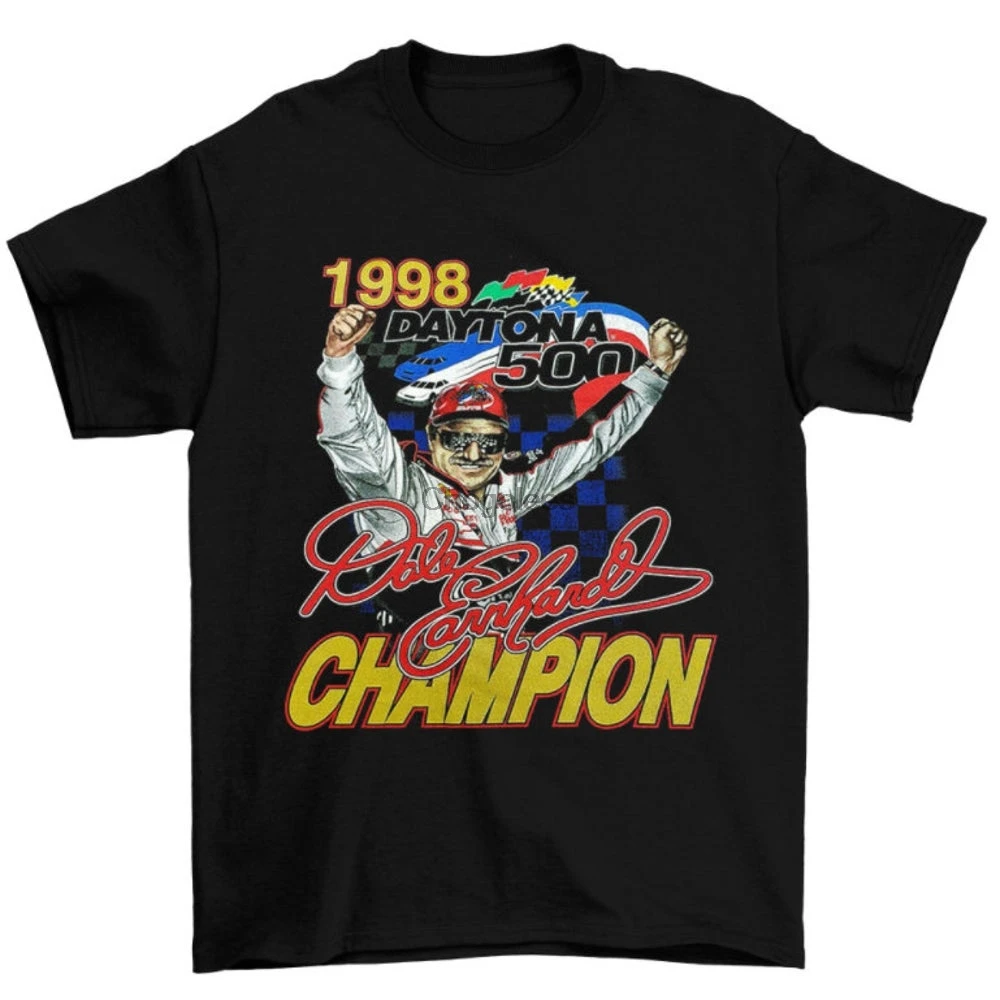 Винтажная Футболка Dale Earnhardt 1998 Daytona 500 хлопковая мягкая рубашка подарок для фаната