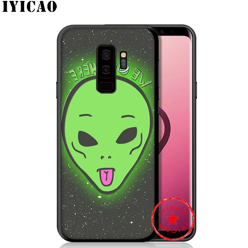 IYICAO Alien Funny Cute Soft Phone Case for Samsung Galaxy S10e S10 S9 S8 Plus S6 S7 Edge Note 10 9 8 |
