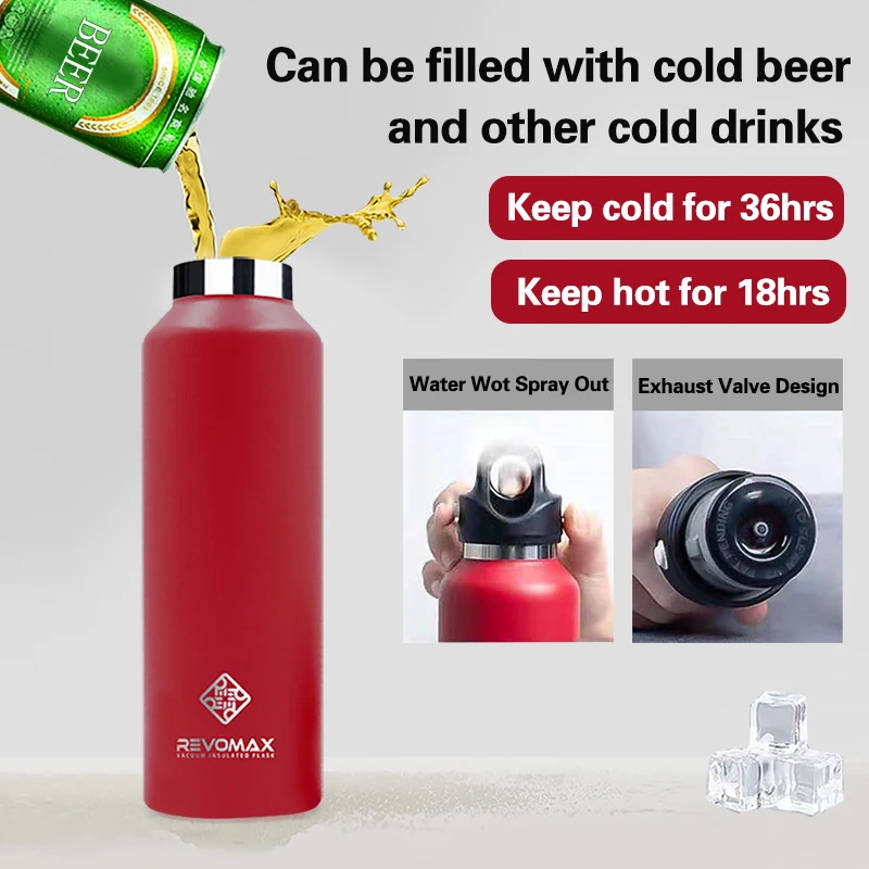 Уличный спортивный термос RevoMax двойная изоляция изолированная вакуумная колба