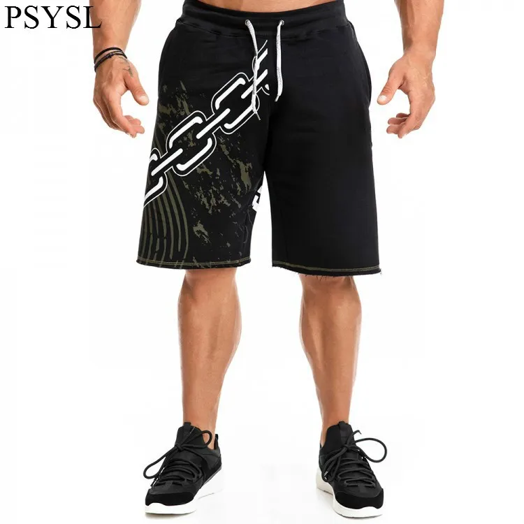 

Summer Fashion New Men's Jogging Shorts Cotton Casual Loose-fitting Trousers Running Fitness Fitness Five-cent Shorts 2021