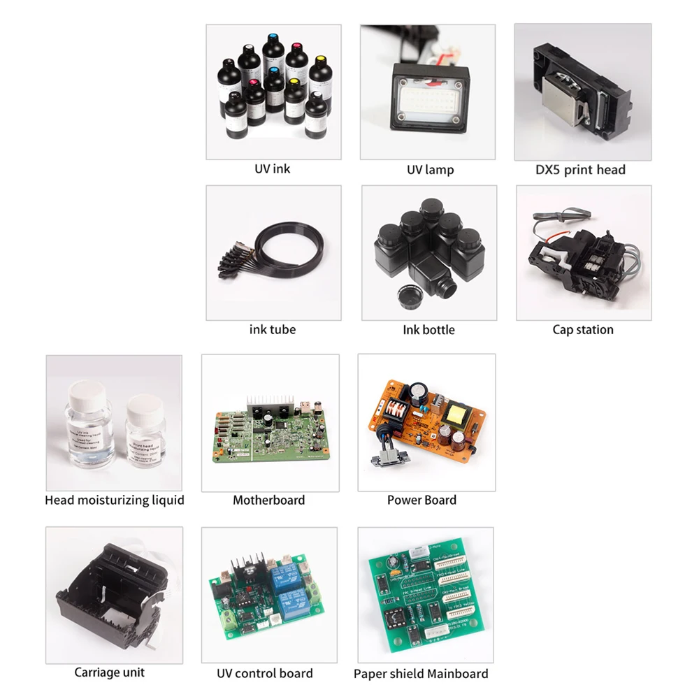 3D embossed UV printer A3 size inkjet used in mobile phone shell with flat-panel enterprise printing processing equipment