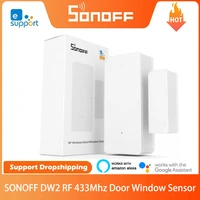 sonoff dw2 rf 433mhz wireless doorwindow sensor door open closed detectors smart home security works with sonoff rf bridge