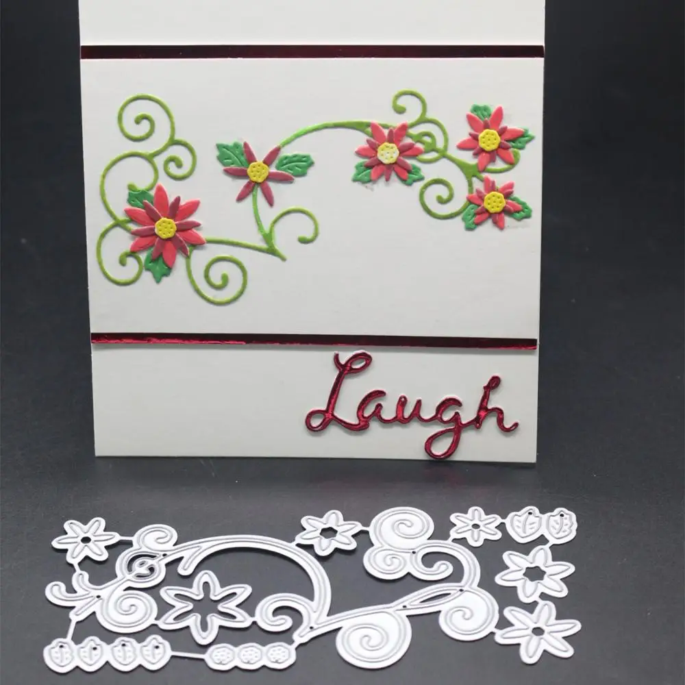 YINISE металлические режущие штампы для трафареты скрапбукинга цветок тег DIY