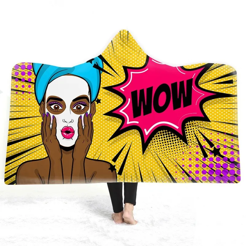 Preço Inverno Na Moda Europeu E Americano Capa Cobertor Engrossado Duplo-decked Capa De Pelúcia Digital Impresso Cobertor Preguiçoso Personalizado